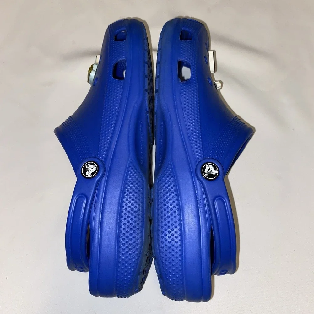 Crocs Royal Blue Men's Size 12‎ Jibbitz The Office Funny Humor